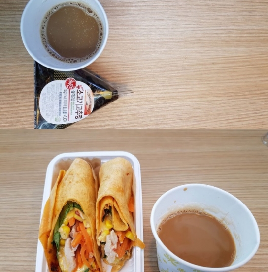 [편의점세상] 삼각김밥과 커피믹스의 궁합