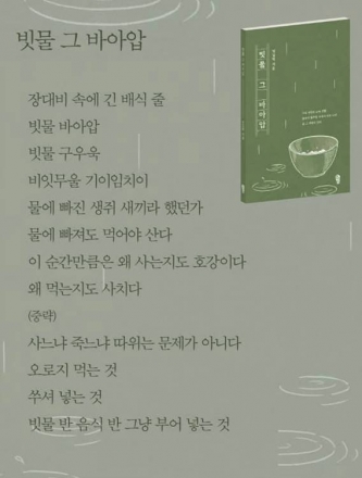 권일혁 첫 시집 '빗물 그 바아압' 출간… "노벨문학상보다 더 기쁜 순간"