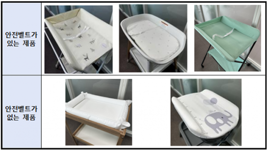 기저귀 교환대, 영유아 낙상사고 많아 사용 시 주의해야