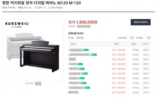 온라인 할인 막아 고가 유지한 영창 피아노 제재