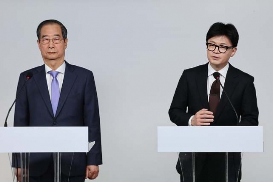 '대국민담화' 한동훈 "질서있는 조기퇴진…尹 국정관여 않을 것"