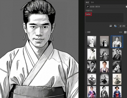 어도비 포토샵, ‘한복’ 입력했더니… 일본풍 의상 등장 논란