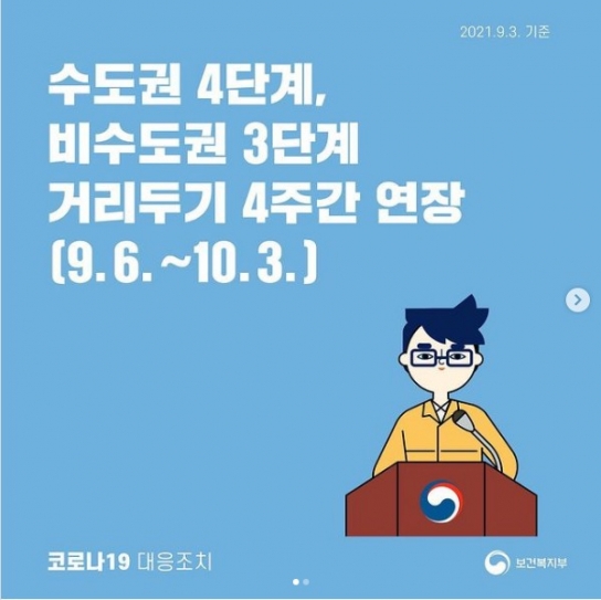 거리두기 4주 연장...10월부터 '위드 코로나' 검토