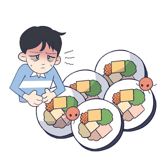 [위메이크 만평] 마녀가 만든 식중독 김밥