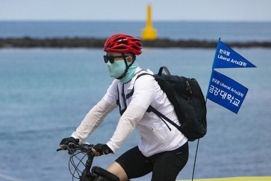 금강대 정상교 교수, 자전거로 제주도 일주하며 대학 홍보