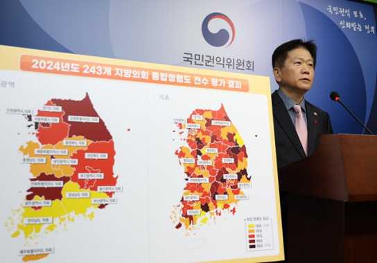 전남 보성군, 충남 부여군, 서울 구로구 3년 연속 종합청렴도 1등급